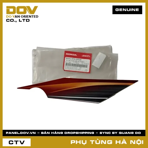 MÃ PHỤ TÙNG : 86642KYZG00ZB TEM DÁN A CÁNH YẾM TRÁI *R340C* — 86642KYZG00ZB