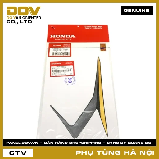 MÃ PHỤ TÙNG : 86643K2VN40ZA TEM ỐP TRƯỚC TRÁI A *TYPE1* — 86643K2VN40ZA