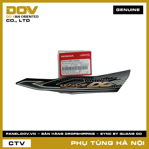 MÃ PHỤ TÙNG : 86643K89V00ZD TEM DÁN CÁNH YẾM TRÁI *NHB25* — 86643K89V00ZD
