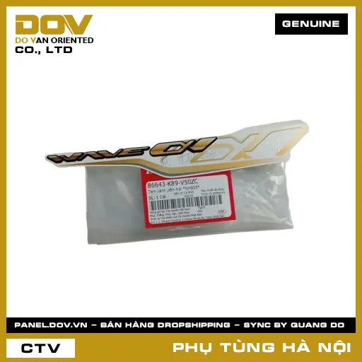 MÃ PHỤ TÙNG : 86643K89V50ZC TEM CÁNH YẾM TRÁI *NHB55* — 86643K89V50ZC