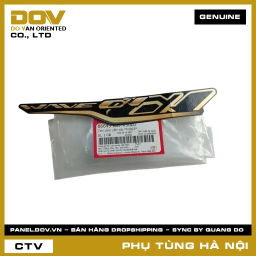 MÃ PHỤ TÙNG : 86643K89V50ZD TEM CÁNH YẾM TRÁI *NHB25* — 86643K89V50ZD