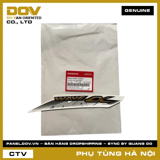 MÃ PHỤ TÙNG : 86643KWYA30ZC TEM CÁNH YẾM TRÁI*NHB55* — 86643KWYA30ZC