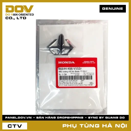 MÃ PHỤ TÙNG : 86644K66V10ZA BIỂU TƯỢNG CHỮ AIR BLADE *TYPE1* — 86644K66V10ZA