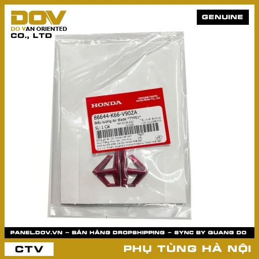 MÃ PHỤ TÙNG : 86644K66V90ZA BIỂU TƯỢNG AIR BLADE *TYPE1* — 86644K66V90ZA