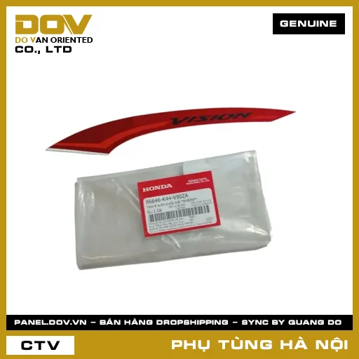 MÃ PHỤ TÙNG : 86646K44V90ZA TEM A SƯỜN TRƯỚC TRÁI *NHB35P* — 86646K44V90ZA