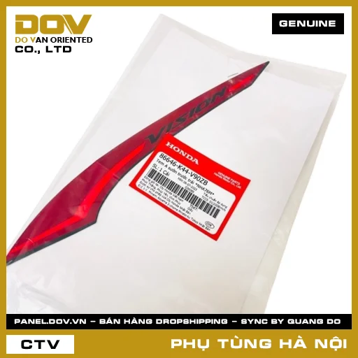 MÃ PHỤ TÙNG : 86646K44V90ZB TEM A SƯỜN TRƯỚC TRÁI *NHA76M* — 86646K44V90ZB