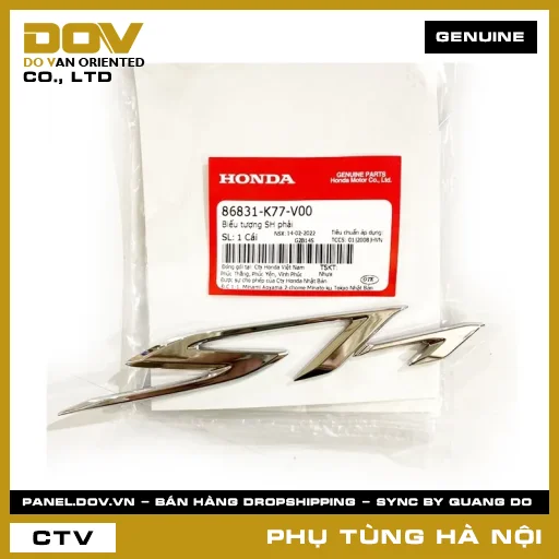 MÃ PHỤ TÙNG : 86831K77V00 BIỂU TƯỢNG SH PHẢI — 86831K77V00