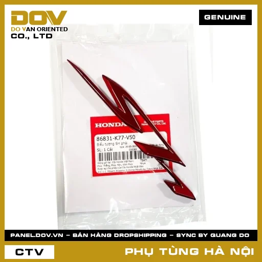 MÃ PHỤ TÙNG : 86831K77V50 BIỂU TƯỢNG SH PHẢI — 86831K77V50