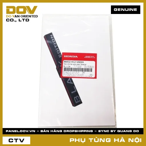 MÃ PHỤ TÙNG : 86832K12VA0ZA TEM CHỮ ỐP SƯỜN PHẢI *NHA76* — 86832K12VA0ZA