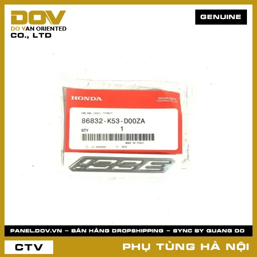 MÃ PHỤ TÙNG : 86832K53D00ZA BIỂU TƯỢNG 300I *TYPE1* — 86832K53D00ZA