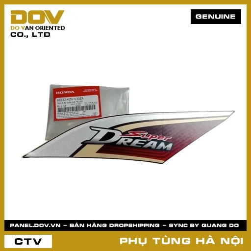 MÃ PHỤ TÙNG : 86832KZVV30ZA TEM A ỐP SƯỜN TRÁI *R150* — 86832KZVV30ZA