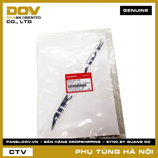 MÃ PHỤ TÙNG : 86833K27V00 LOGO ỐP SƯỜN — 86833K27V00
