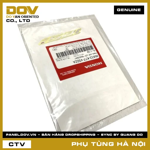 MÃ PHỤ TÙNG : 86833K77V50ZA MARK CHỮ 125 *NHA76M* — 86833K77V50ZA