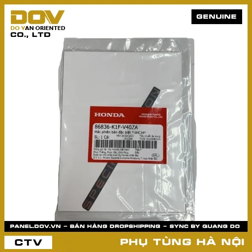 MÃ PHỤ TÙNG : 86836K1FV40ZA MÁC PHIÊN BẢN ĐẶC BIỆT *NHC34* — 86836K1FV40ZA