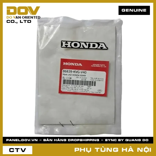 MÃ PHỤ TÙNG : 86839KVGV40 MARK CHỮ HONDA 65MM — 86839KVGV40