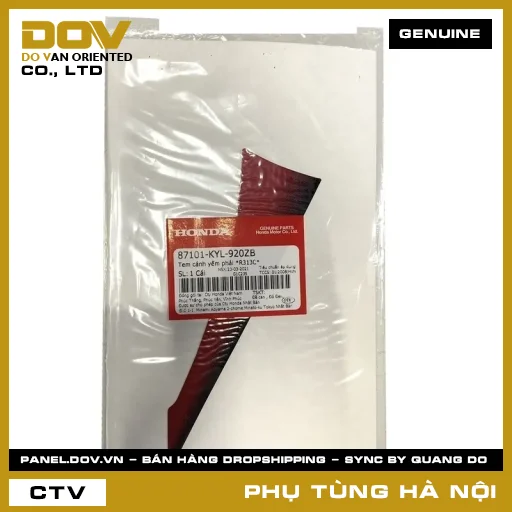 MÃ PHỤ TÙNG : 87101KYL920ZB TEM CÁNH YẾM PHẢI *R313C* — 87101KYL920ZB