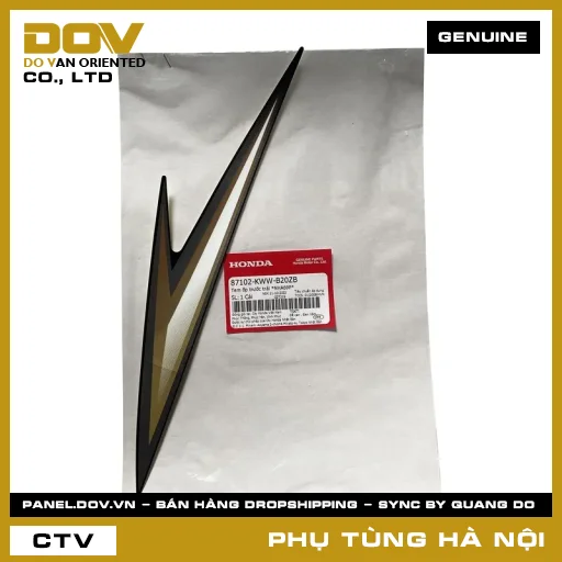 MÃ PHỤ TÙNG : 87102KWWB20ZB TEM ỐP TRƯỚC TRÁI *NHA69P* — 87102KWWB20ZB