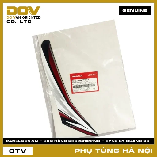 MÃ PHỤ TÙNG : 87102KWWV00ZA TEM ỐP TRƯỚC TRÁI *NHA69P* — 87102KWWV00ZA