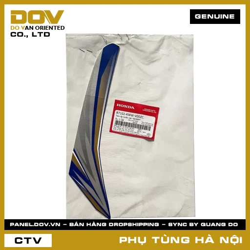 MÃ PHỤ TÙNG : 87102KWWV00ZC TEM ỐP TRƯỚC TRÁI *B206M* — 87102KWWV00ZC