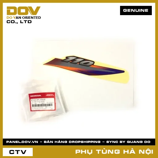 MÃ PHỤ TÙNG : 87103KFL830ZE TEM MẶT NẠ TRÁI *R203M* — 87103KFL830ZE