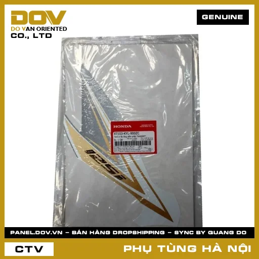 MÃ PHỤ TÙNG : 87103KYL900ZC TEM A ỐP ỐNG YẾM PHẢI *NHA96P* — 87103KYL900ZC