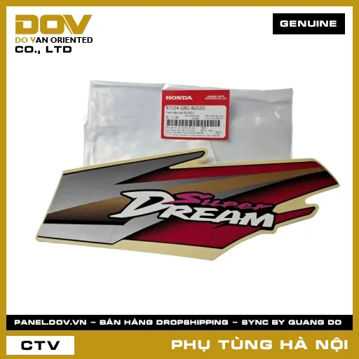 MÃ PHỤ TÙNG : 87104GBGB20ZD TEM CỐP TRÁI R150CU — 87104GBGB20ZD