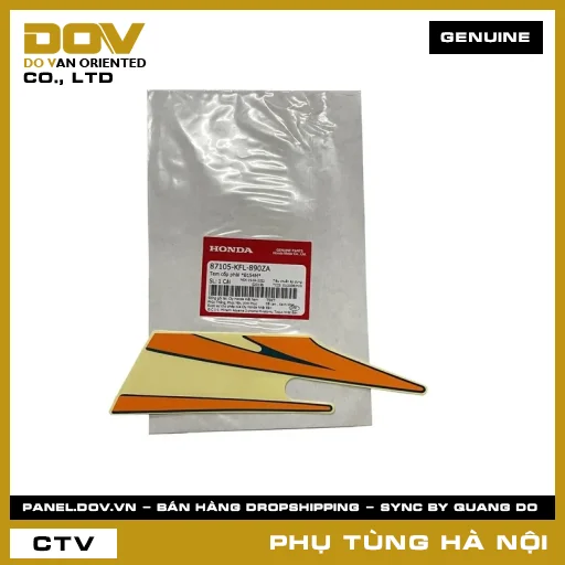 MÃ PHỤ TÙNG : 87105KFL890ZA TEM CỐP PHẢI *B154M* — 87105KFL890ZA