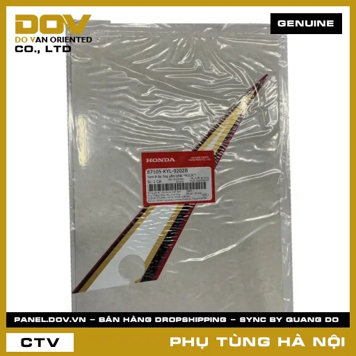 MÃ PHỤ TÙNG : 87105KYL920ZB TEM B ỐP ỐNG YẾM PHẢI *R313C* — 87105KYL920ZB