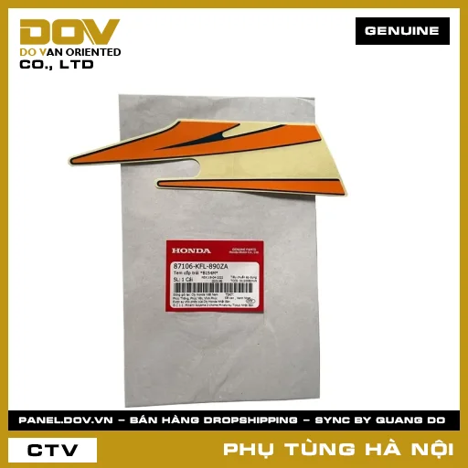 MÃ PHỤ TÙNG : 87106KFL890ZA TEM CỐP TRÁI *B154M* — 87106KFL890ZA