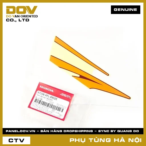 MÃ PHỤ TÙNG : 87106KFL890ZE TEM CỐP TRÁI *R203M* — 87106KFL890ZE