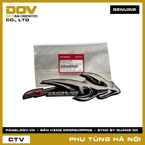 MÃ PHỤ TÙNG : 87106KTL680 TEM ỐP SƯỜN PHẢI — 87106KTL680