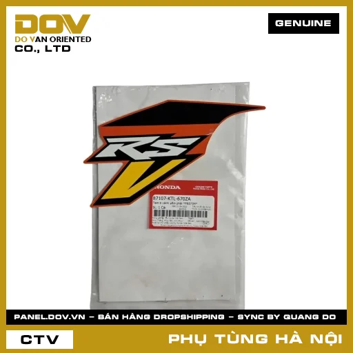 MÃ PHỤ TÙNG : 87107KTL670ZA TEM B CÁNH YẾM PHẢI *PB373M* — 87107KTL670ZA
