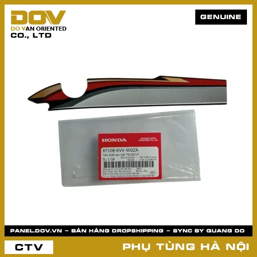 MÃ PHỤ TÙNG : 87108KVV900ZA TEM ĐUÔI SAU TRÁI *R150CU* — 87108KVV900ZA