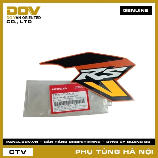 MÃ PHỤ TÙNG : 87109KTL670ZA TEM B CÁNH YẾM TRÁI *PB373M* — 87109KTL670ZA