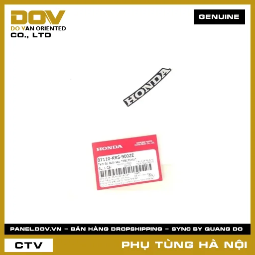 MÃ PHỤ TÙNG : 87110KRS900ZE TEM ỐP ĐUÔI SAU *PB171MU* — 87110KRS900ZE