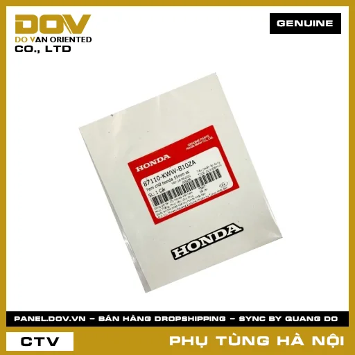 MÃ PHỤ TÙNG : 87110KWWB10ZA TEM CHỮ HONDA 55MM SS — 87110KWWB10ZA