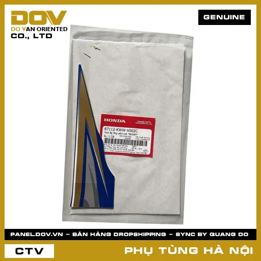 MÃ PHỤ TÙNG : 87112KWWV00ZC TEM ỐP ỐNG YẾM TRÁI *B206M* — 87112KWWV00ZC