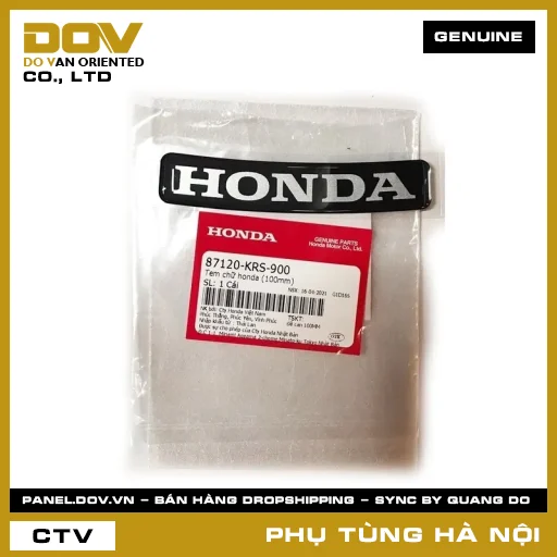 MÃ PHỤ TÙNG : 87120KRS900 TEM CHỮ HONDA (95MM) — 87120KRS900
