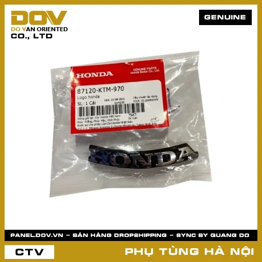MÃ PHỤ TÙNG : 87120KTM970 LOGO HONDA — 87120KTM970