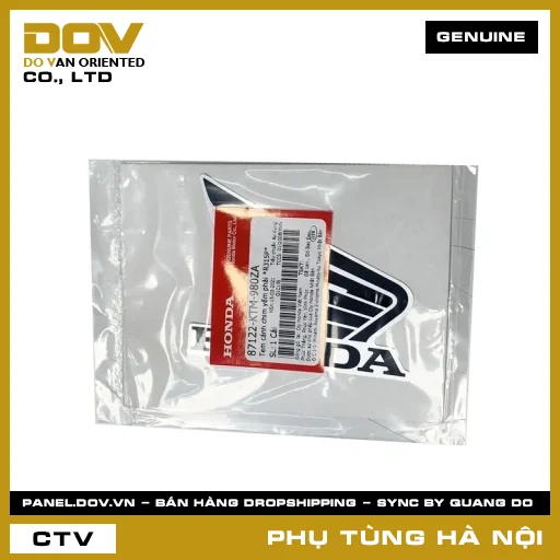 MÃ PHỤ TÙNG : 87122KTM980ZA TEM CÁNH CHIM YẾM PHẢI *R315P* — 87122KTM980ZA