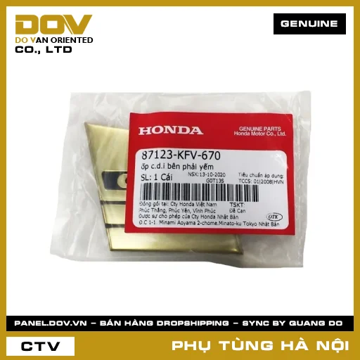 MÃ PHỤ TÙNG : 87123KFV670 ỐP C.D.I BÊN PHẢI YẾM — 87123KFV670
