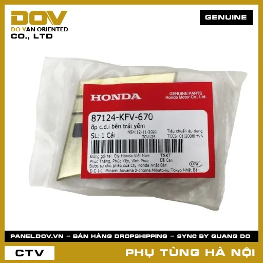 MÃ PHỤ TÙNG : 87124KFV670 ỐP C.D.I BÊN TRÁI YẾM — 87124KFV670