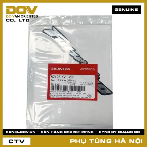 MÃ PHỤ TÙNG : 87126KVLV00 TEM CHỮ FUTURE (135MM) — 87126KVLV00