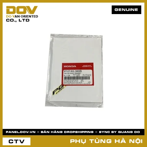 MÃ PHỤ TÙNG : 87127KVL940ZB TEM CHỮ PGMFI *NHA96P* — 87127KVL940ZB
