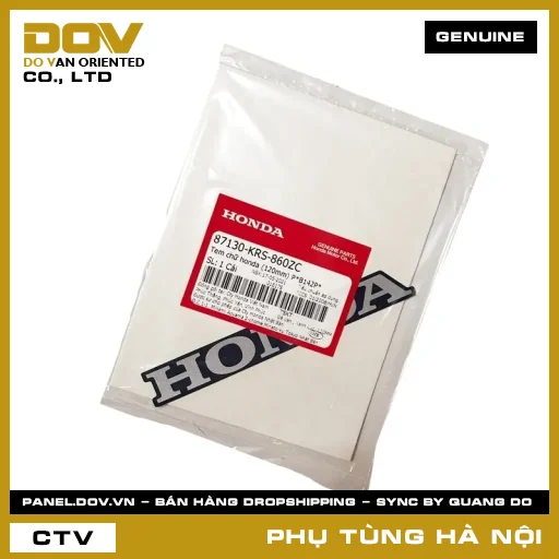 MÃ PHỤ TÙNG : 87130KRS860ZC TEM CHỮ HONDA (120MM) P*B142P* — 87130KRS860ZC