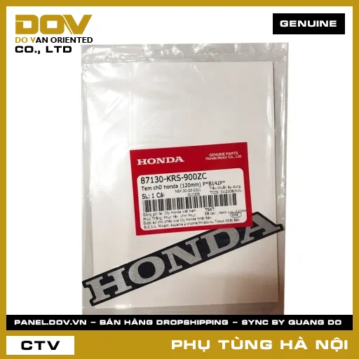 MÃ PHỤ TÙNG : 87130KRS900ZC TEM CHỮ HONDA (120MM) P*B142P* — 87130KRS900ZC