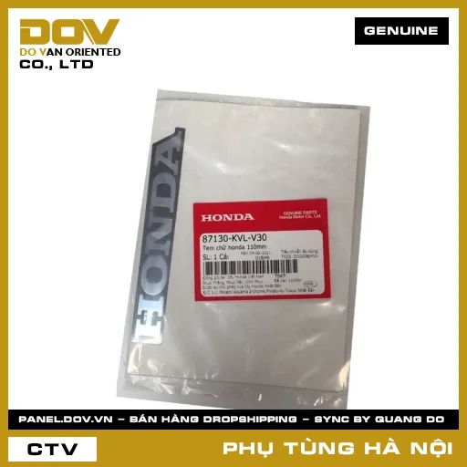 MÃ PHỤ TÙNG : 87130KVLV30 TEM CHỮ HONDA 110MM — 87130KVLV30