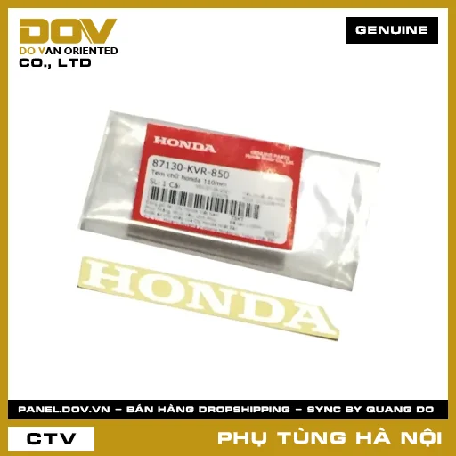MÃ PHỤ TÙNG : 87130KVR850 TEM CHỮ HONDA 110MM — 87130KVR850