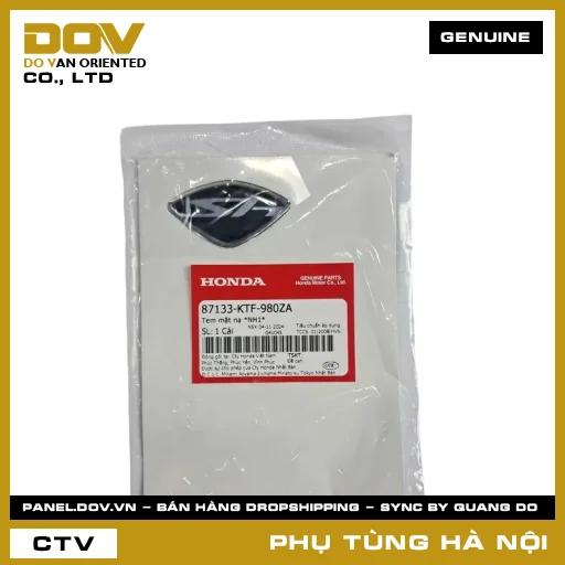 MÃ PHỤ TÙNG : 87133KTF980ZA TEM MẶT NẠ *NH1* — 87133KTF980ZA