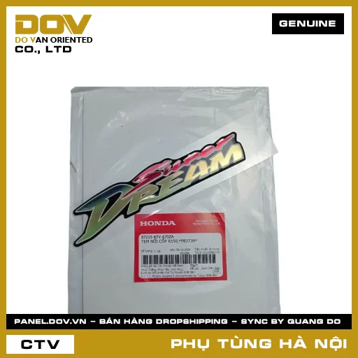 MÃ PHỤ TÙNG : 87215KFV670ZA TEM NỔI CỐP R150,*PB373M* — 87215KFV670ZA